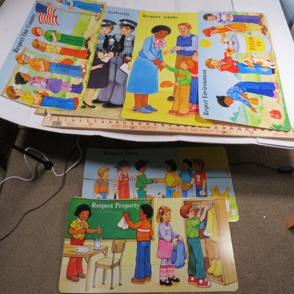 Respect (6) BULLETIN BOARD SET 1980s or older Vintage  Classroom Posters - Picture 2 of 6